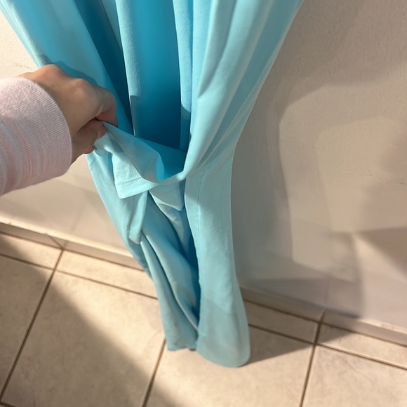 SUSANA MONACO Gathered Waist Side Slit Maxi Dress - Fresh Water - Picture 6 of 8